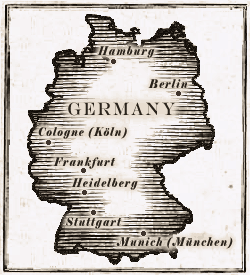 Old Style Map of Germany